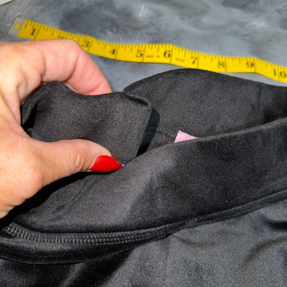 Juicy Couture Black Velour Track Pants Rhinestone‎ Logo Size S Y2K Hi Rise Waist